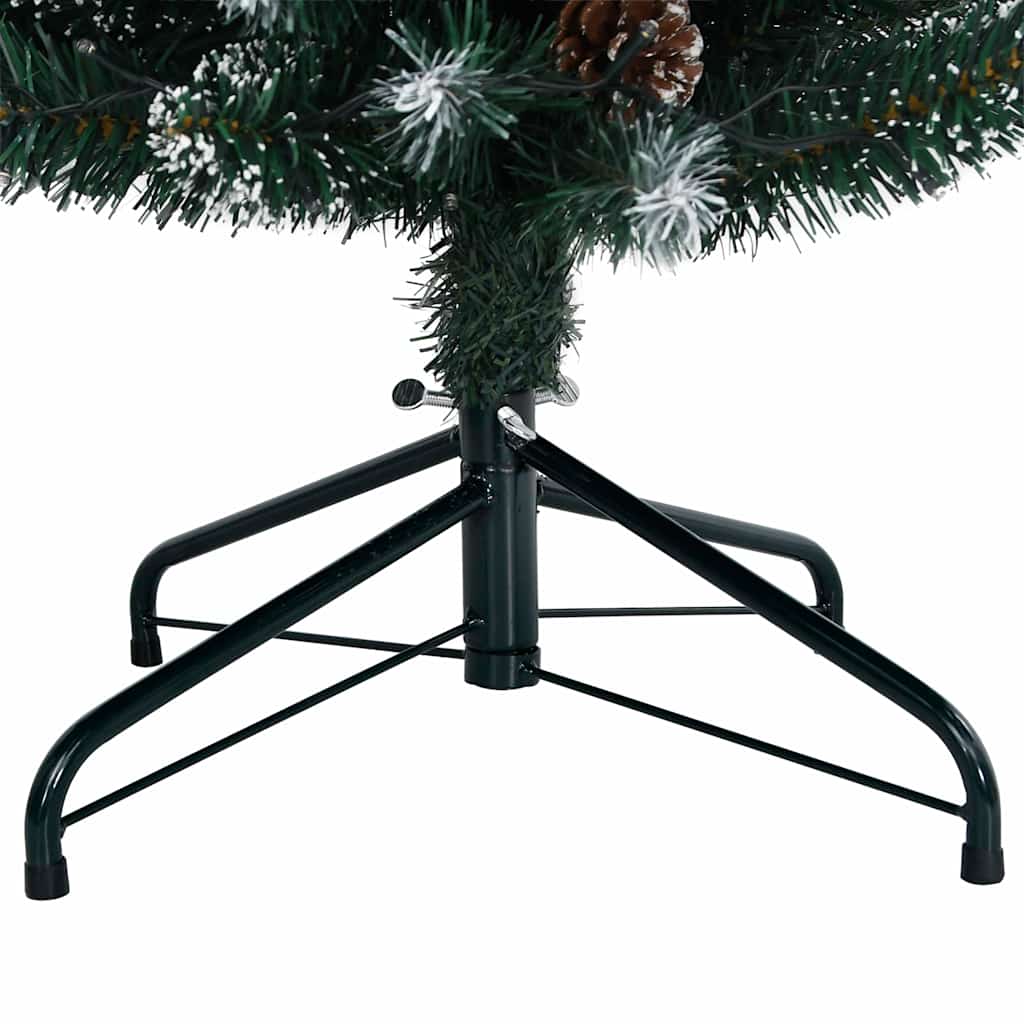 kunstigt smalt juletræ med 300 LED-lys 180 cm