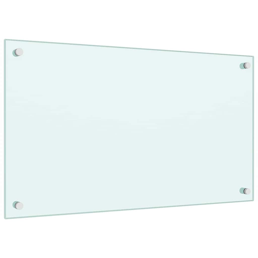 stænkplader 2 stk. 70x40 cm hærdet glas hvid
