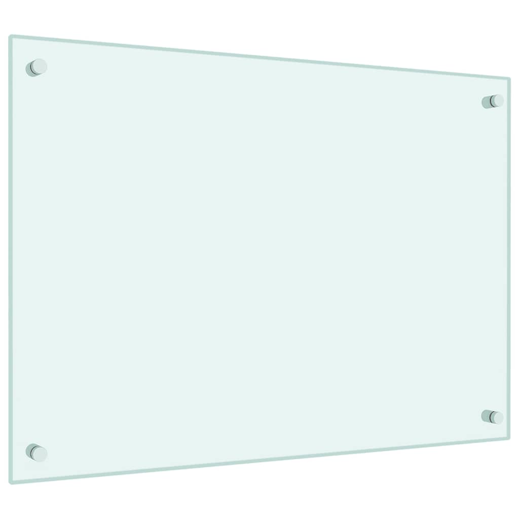 stænkplader 2 stk. 70x50 cm hærdet glas hvid