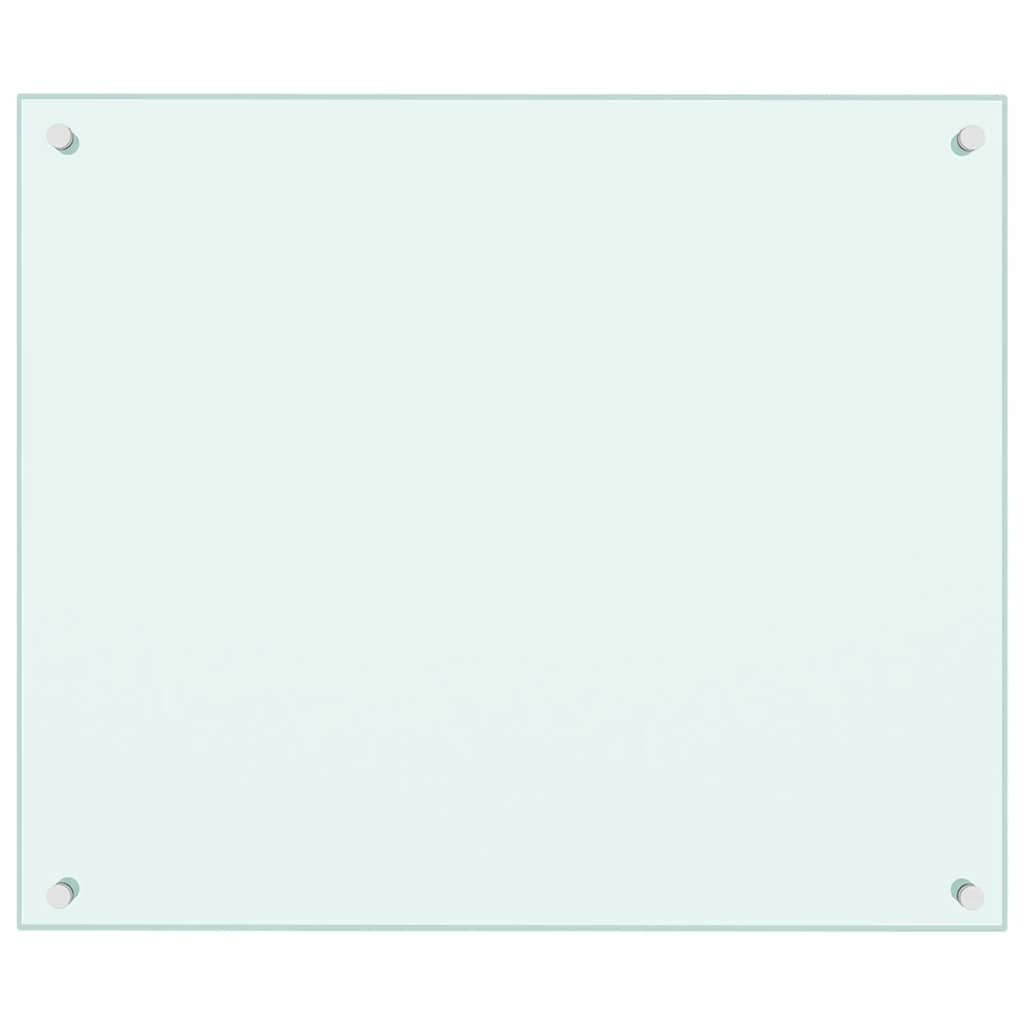 stænkplader 2 stk. 70x60 cm hærdet glas hvid