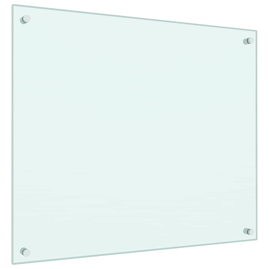 stænkplader 2 stk. 70x60 cm hærdet glas hvid