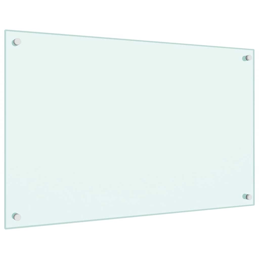 stænkplader 2 stk. 80x50 cm hærdet glas hvid