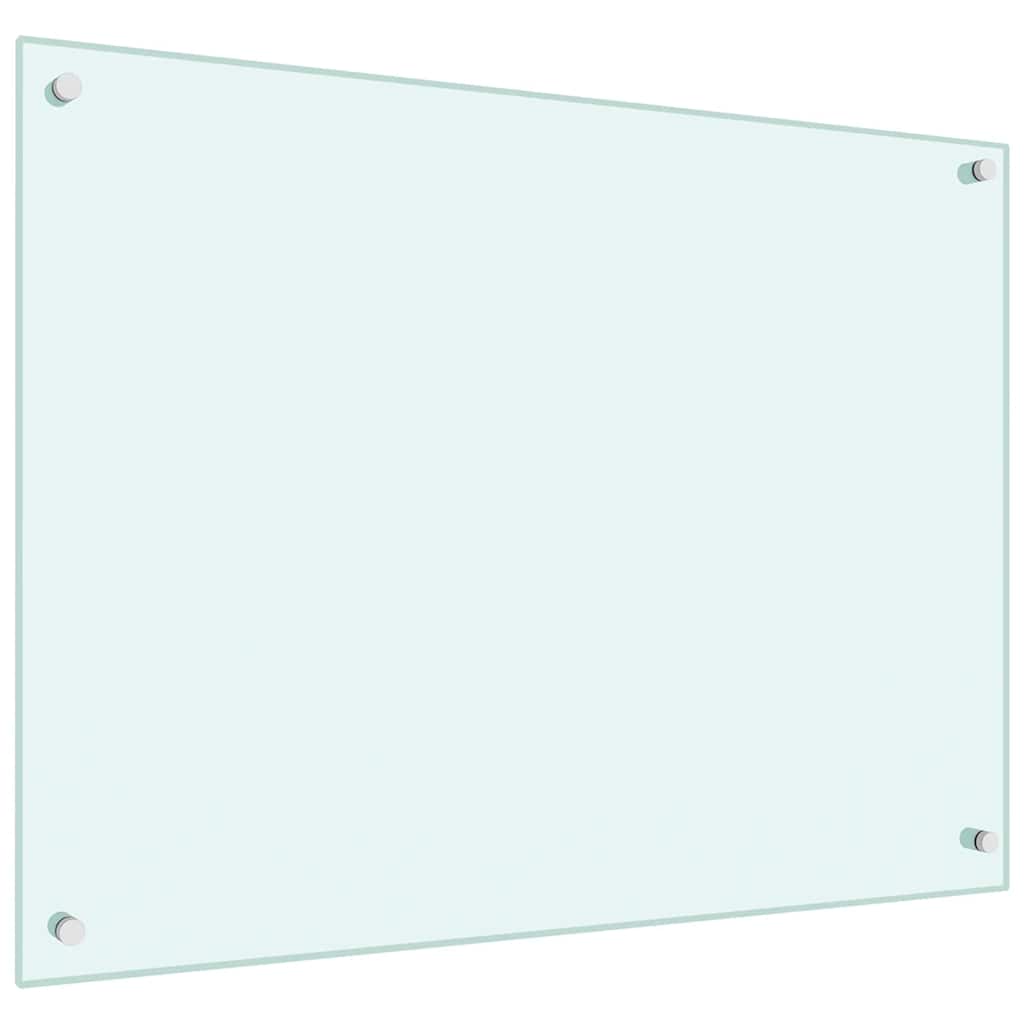 stænkplader 2 stk. 80x60 cm hærdet glas hvid