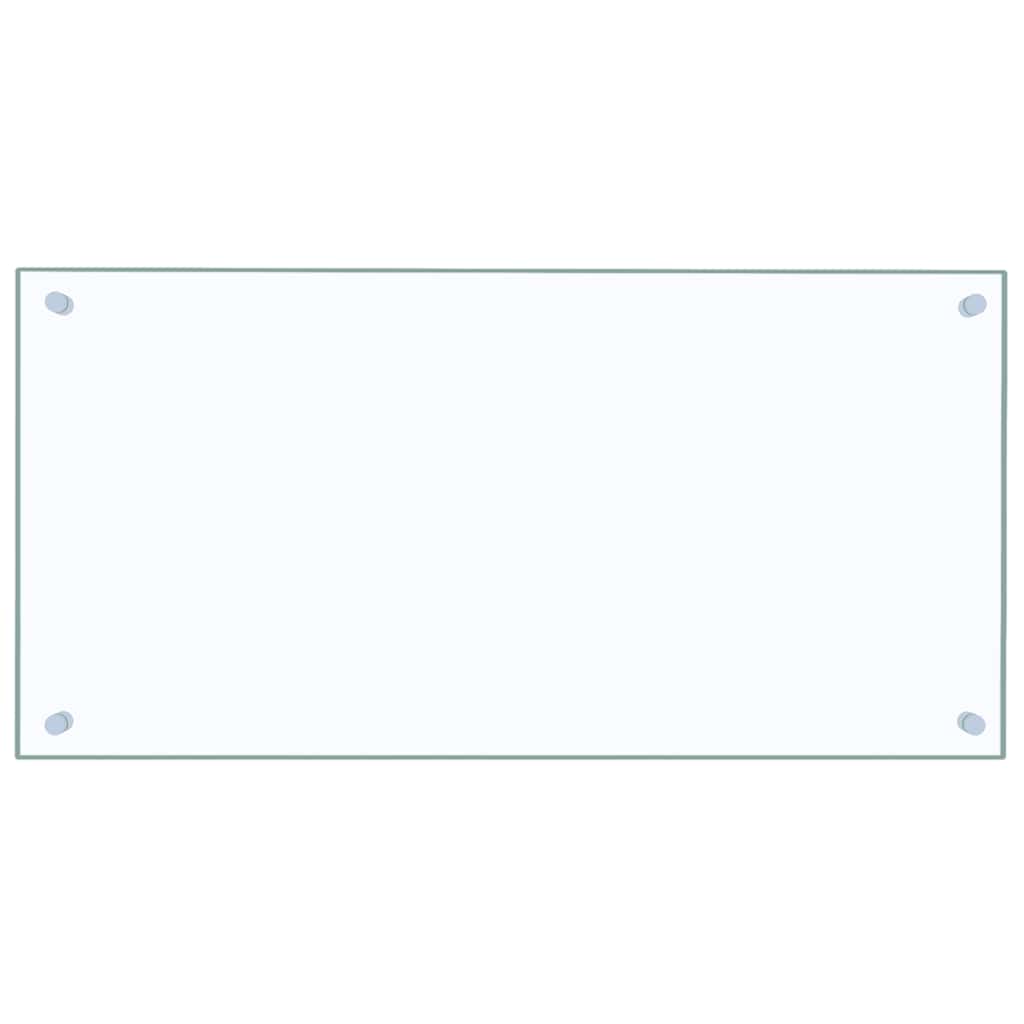 stænkplader 2 stk. 80x40 cm hærdet glas gennemsigtig