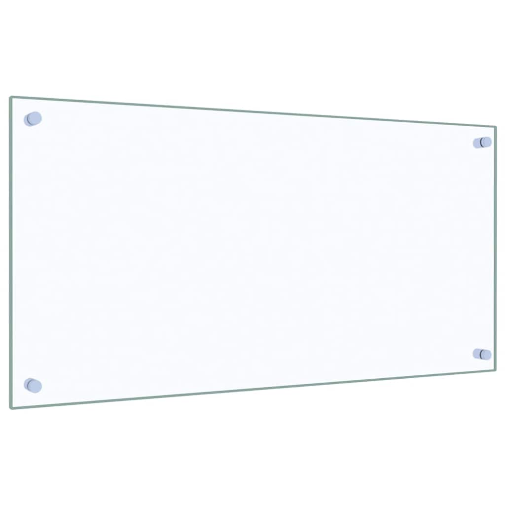 stænkplader 2 stk. 80x40 cm hærdet glas gennemsigtig
