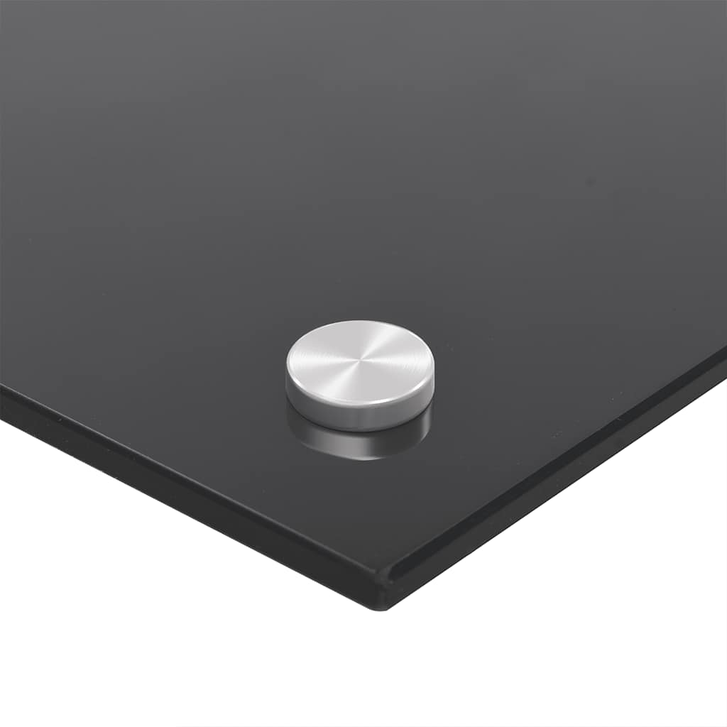 stænkplader 2 stk. 70x60 cm hærdet glas sort