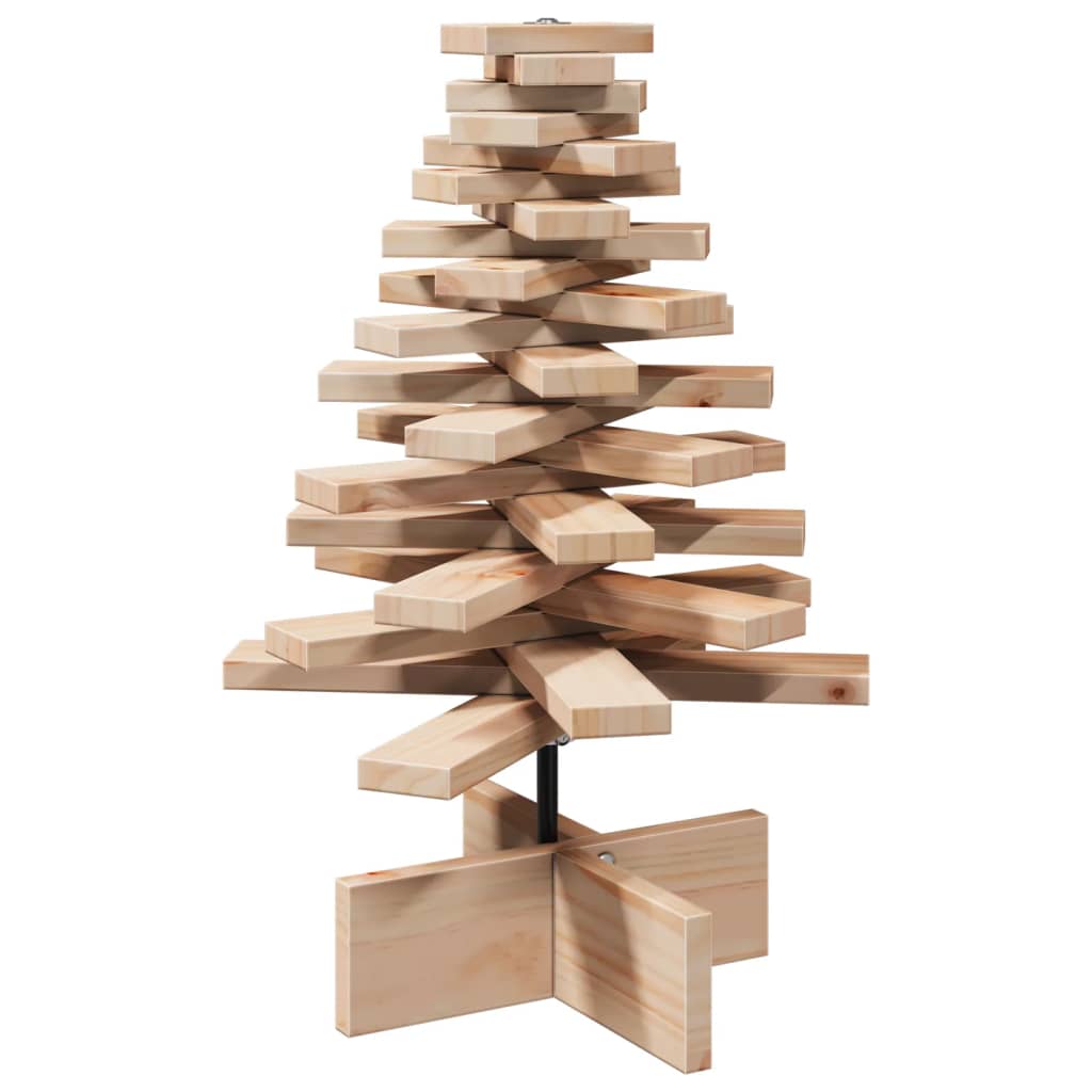 dekorativt juletræ 60 cm massivt fyrretræ