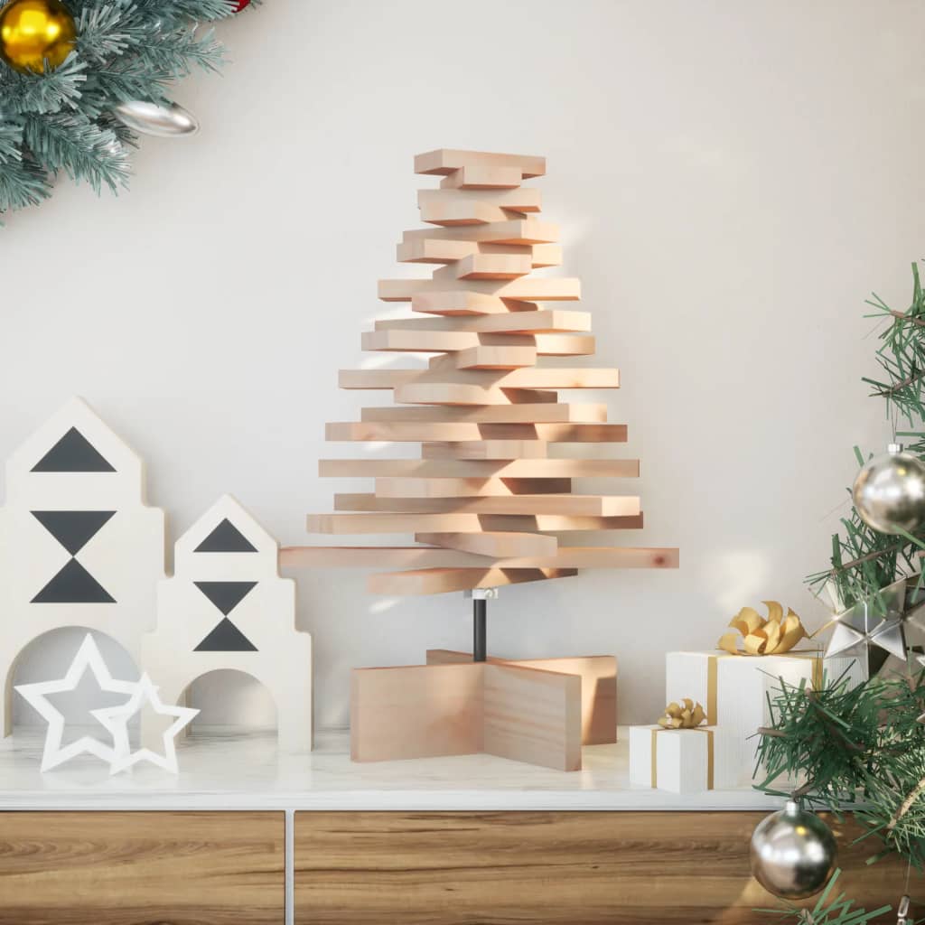 dekorativt juletræ 60 cm massivt fyrretræ