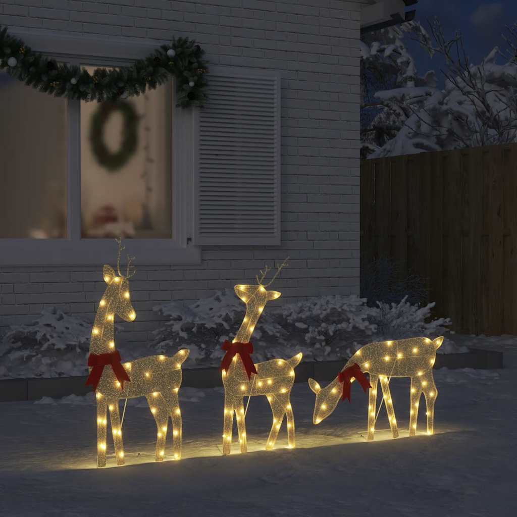 juledekoration rensdyr 3 stk 90 LED'er varm hvid