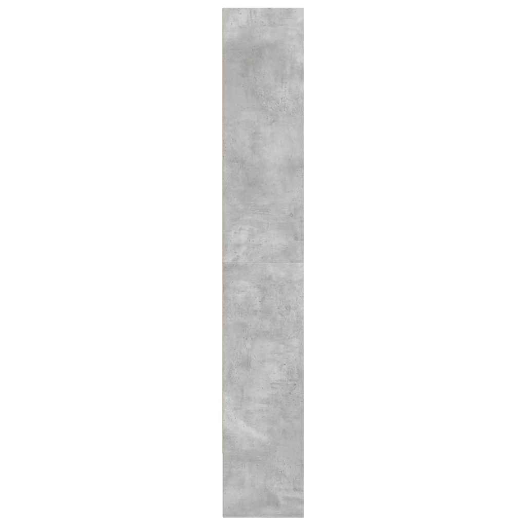 bogreol 80x30x189 cm konstrueret træ betongrå