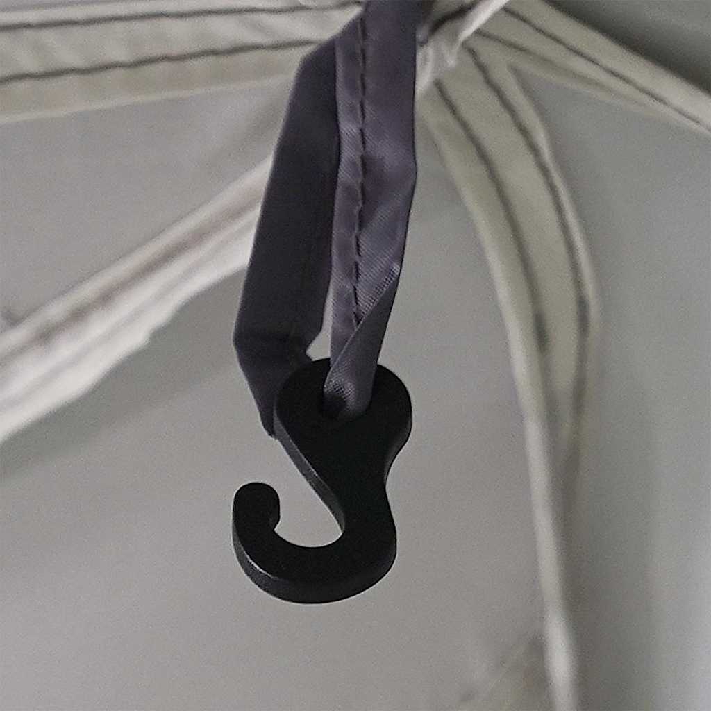 pooltelt med aftagelig flue og netvægge 612x612 cm grå