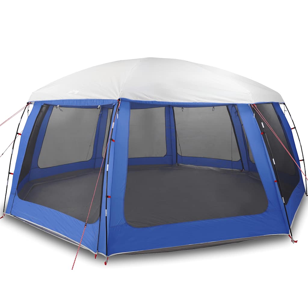 pooltelt med aftagelig flue og netvægge 690x690 cm azurblå