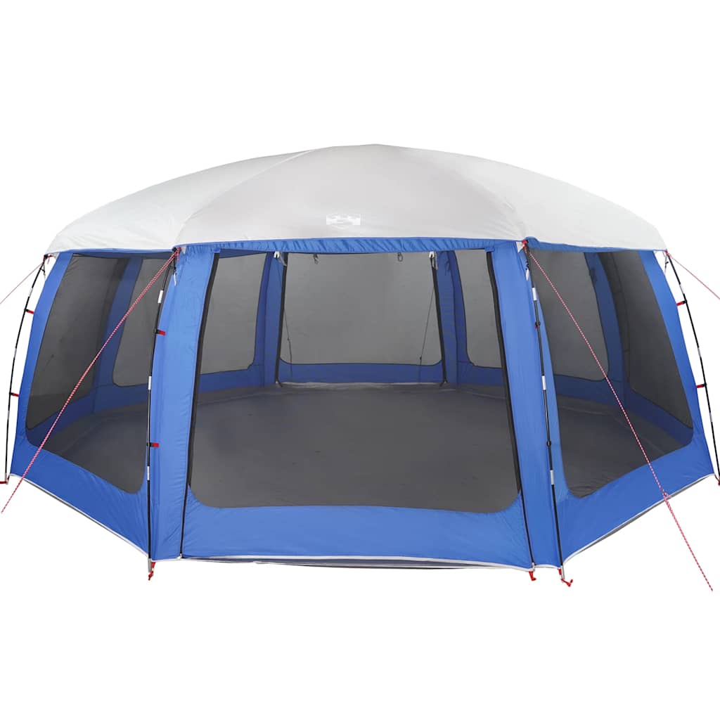 pooltelt med aftagelig flue og netvægge 690x690 cm azurblå