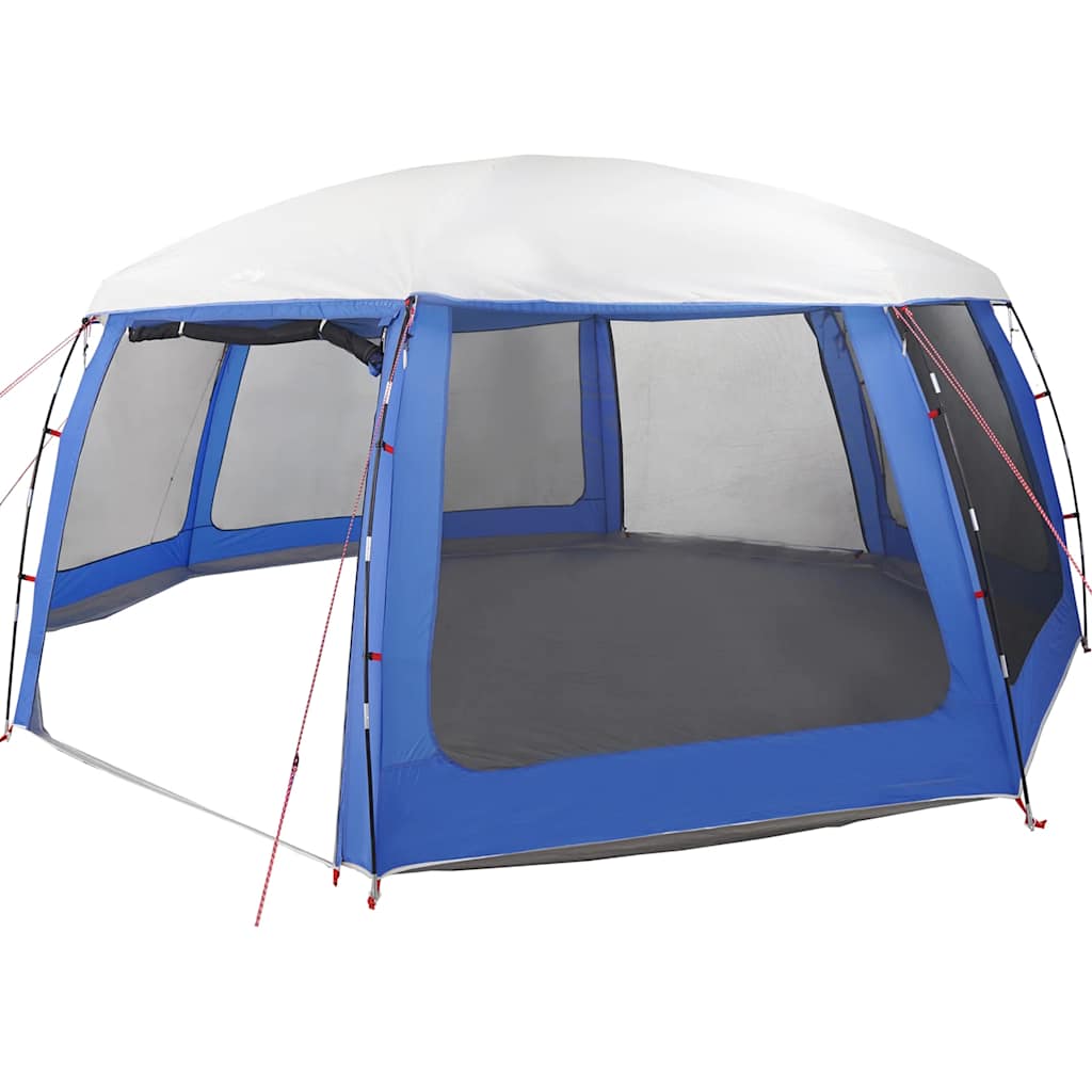 pooltelt med aftagelig flue og netvægge 690x690 cm azurblå