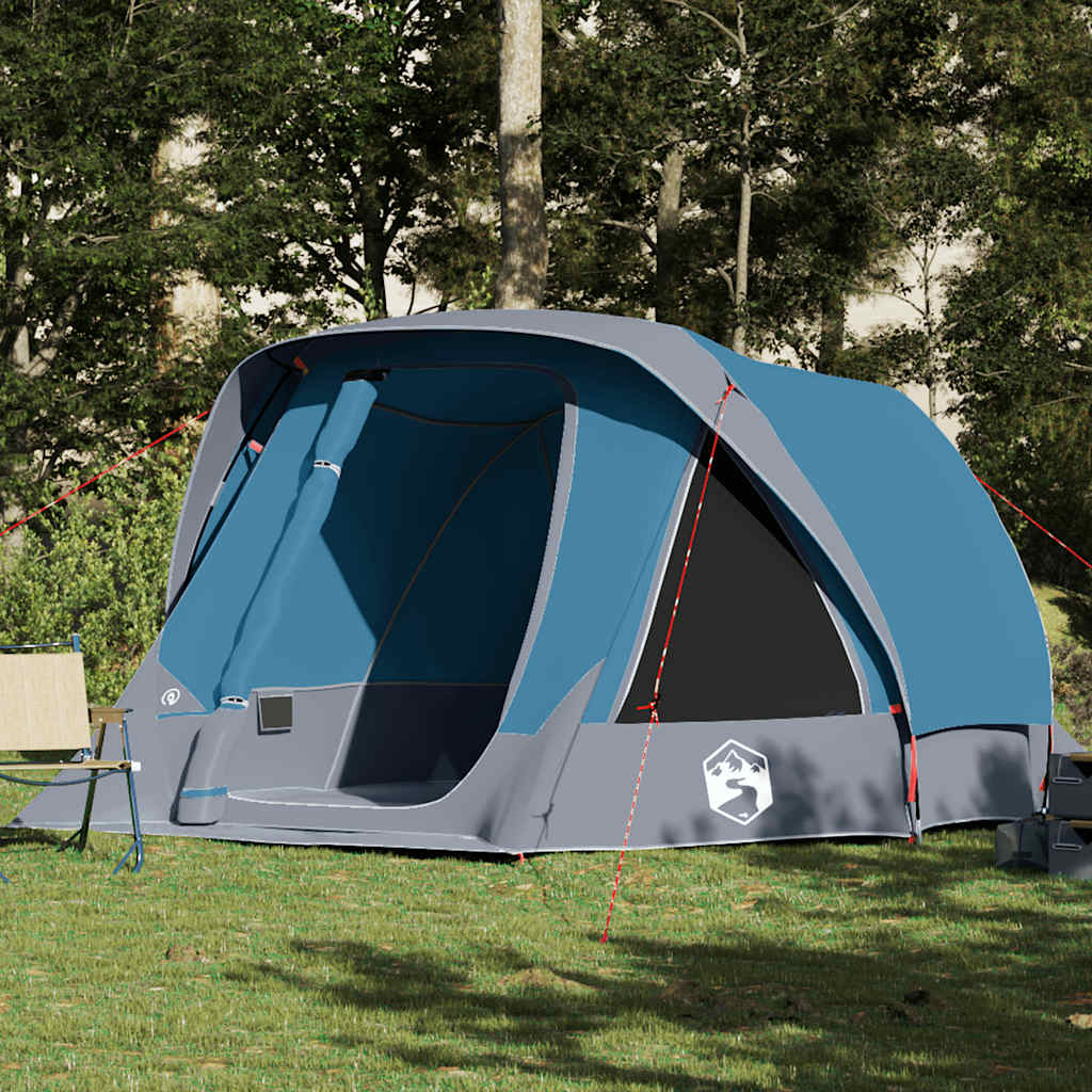 6-personers familietelt vandtæt blå
