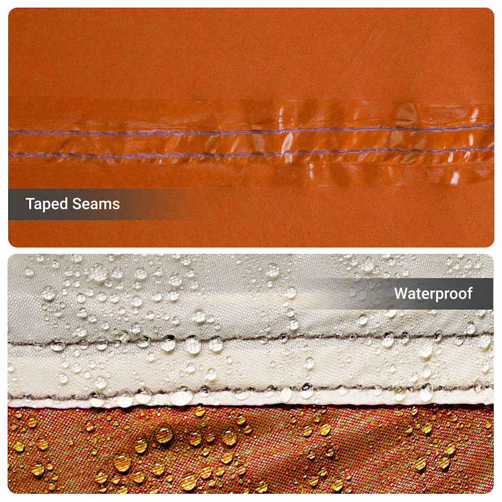 Familietelt med tag Grå og orange 220 x 220 x 184 cm