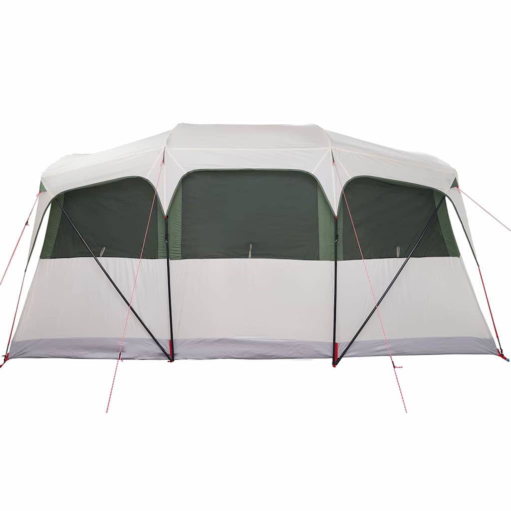 Familietelt Hvid og grøn 435 x 255 x 216 cm Polyester og Stål
