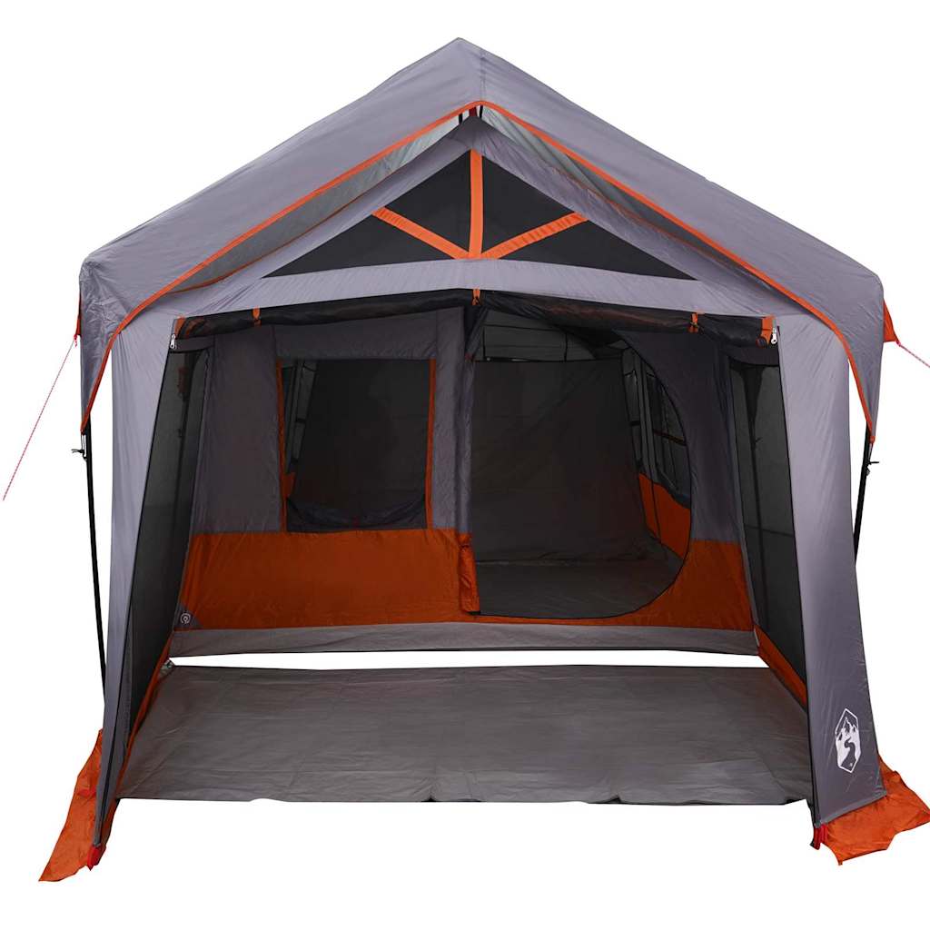 Familietelt med tag Grå og orange 620 x 322 x 240 cm Polyester