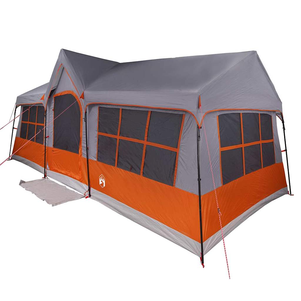 Familietelt Grå og orange 622 x 295 x 238 cm Polyester og Stål