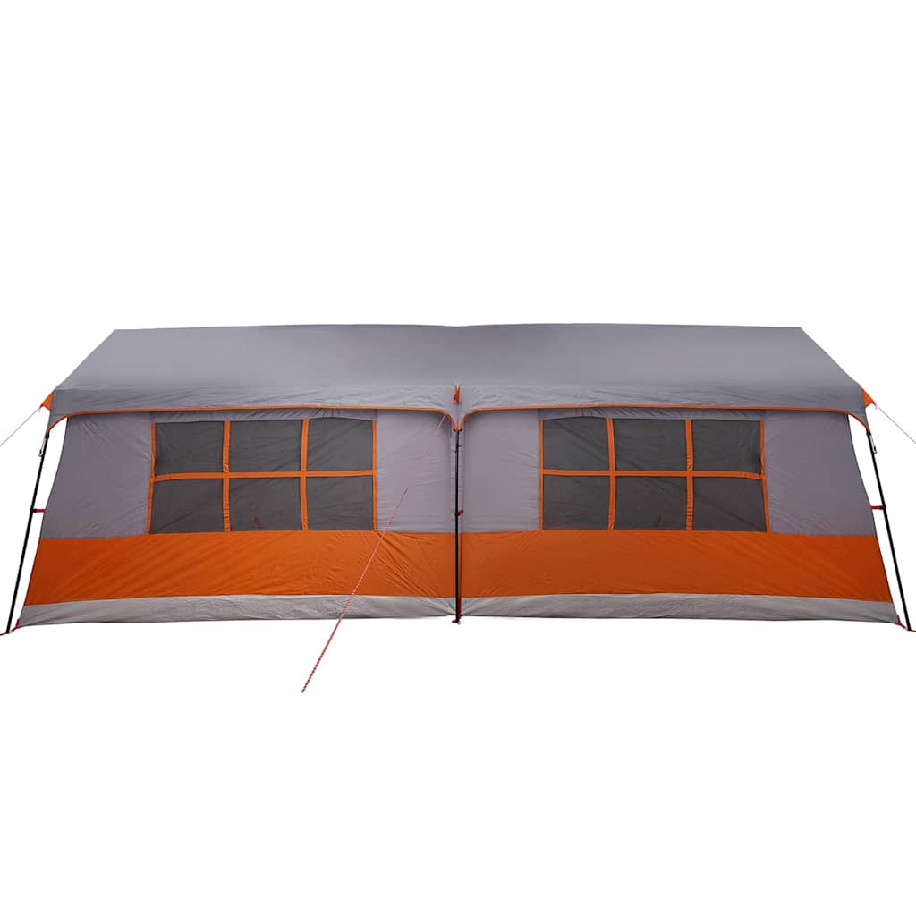 Familietelt Grå og orange 622 x 295 x 238 cm Polyester og Stål