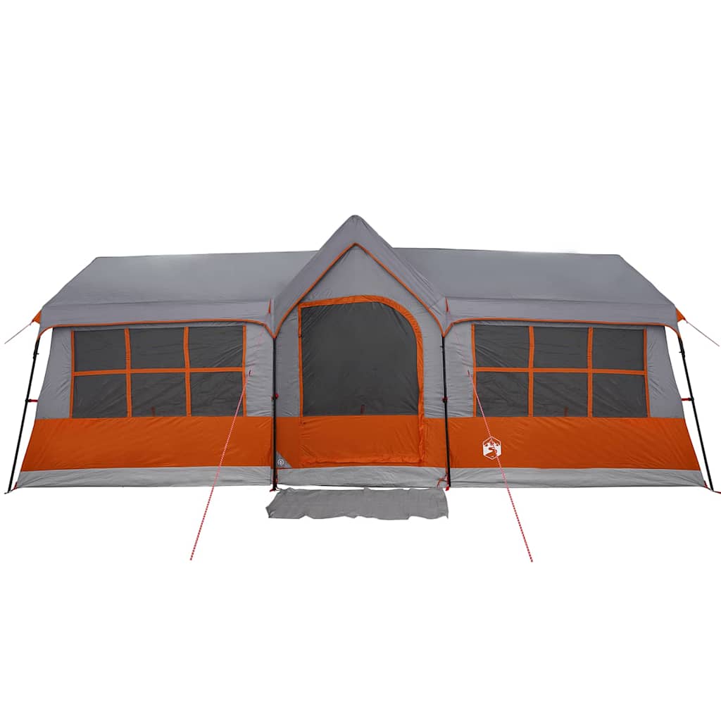 Familietelt Grå og orange 622 x 295 x 238 cm Polyester og Stål