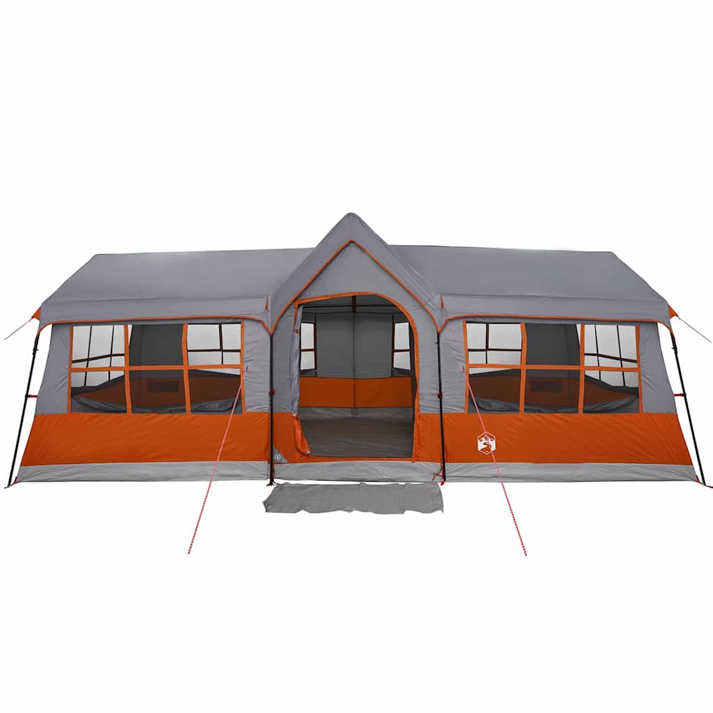 Familietelt Grå og orange 622 x 295 x 238 cm Polyester og Stål