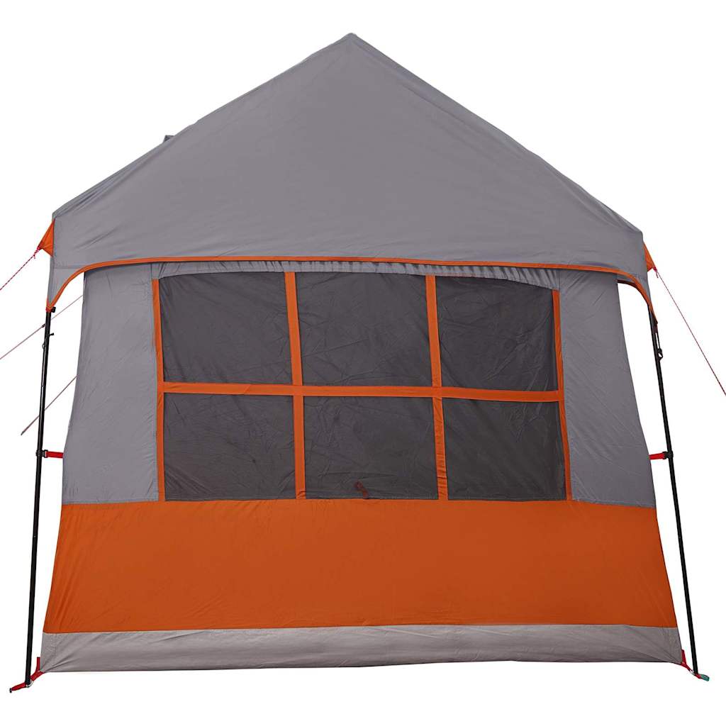 Familietelt Grå og orange 622 x 295 x 238 cm Polyester og Stål