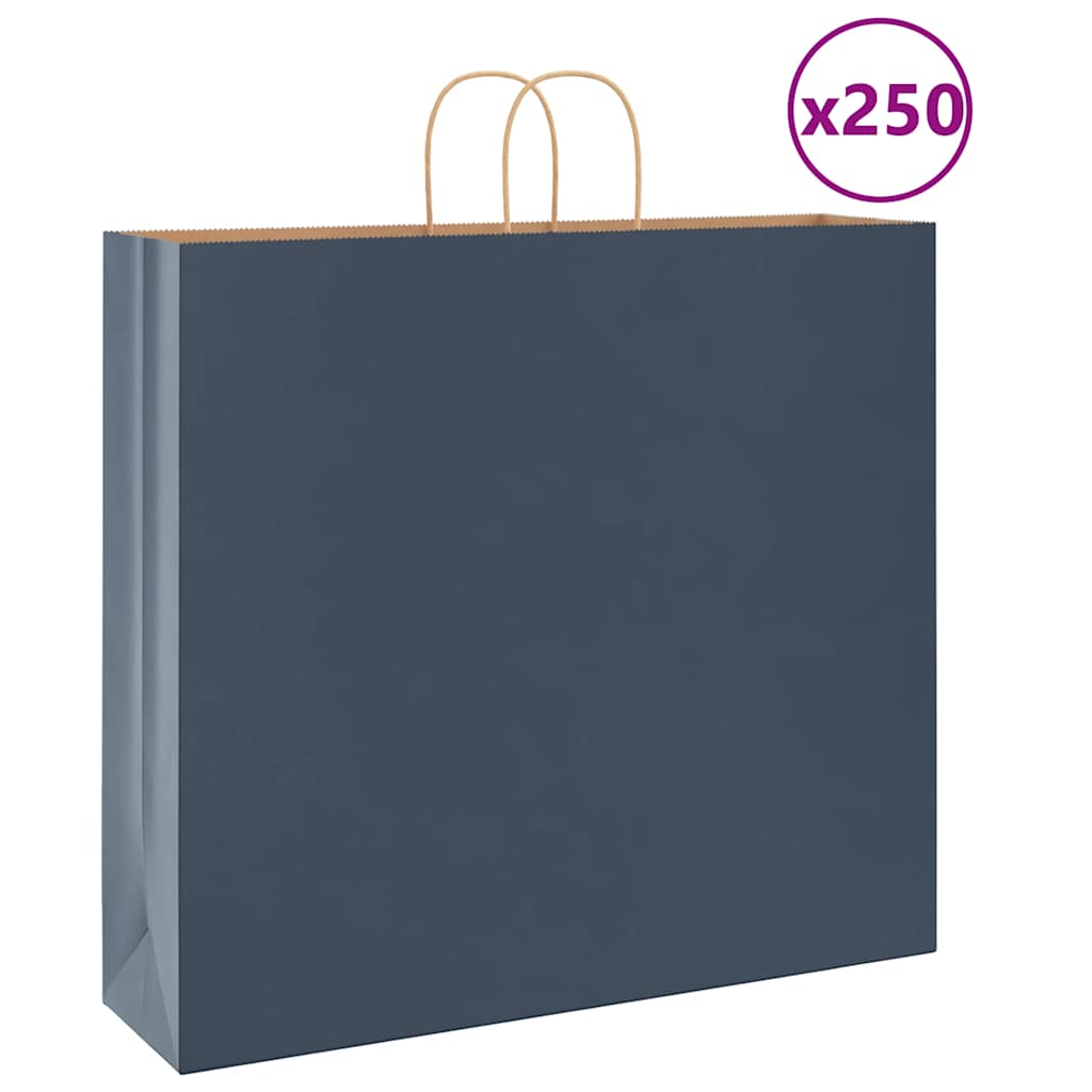 papirposer 250 stk. med håndtag 54x15x49 cm blå