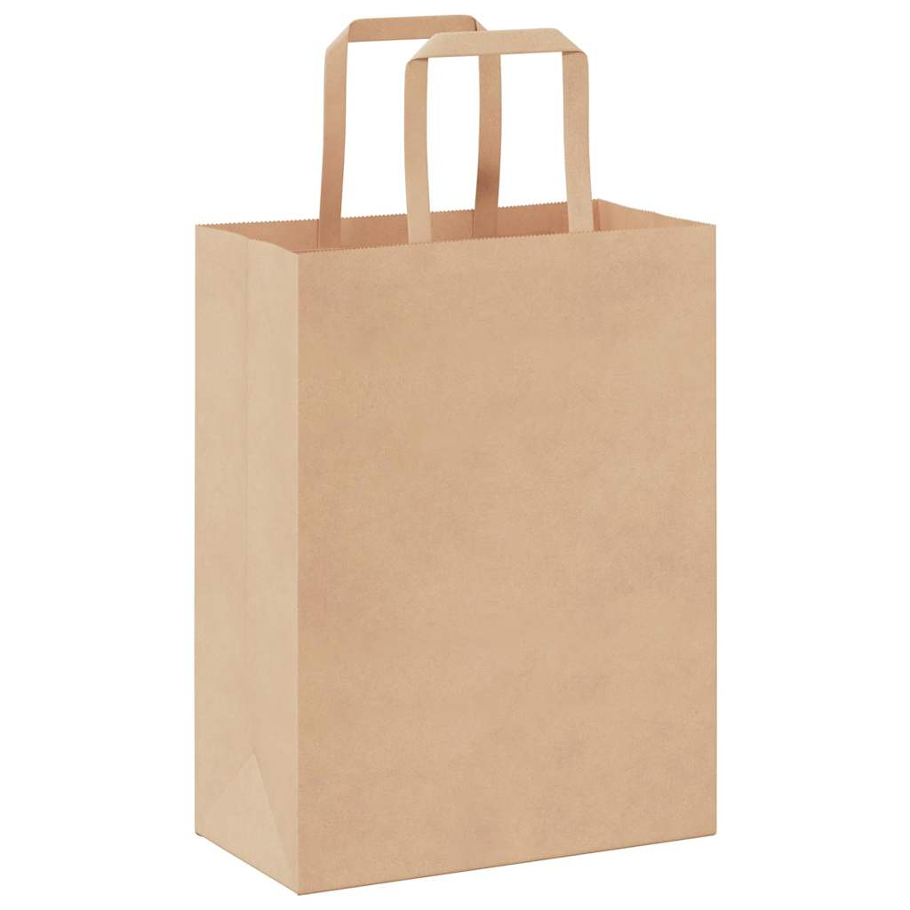 papirposer 250 stk. med håndtag 21x11x28 cm brun