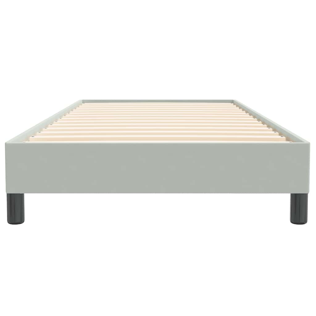 kontinentalseng uden madras 90x220 cm fløjl lysegrå