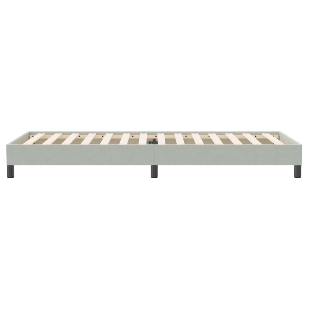 kontinentalseng uden madras 90x220 cm fløjl lysegrå
