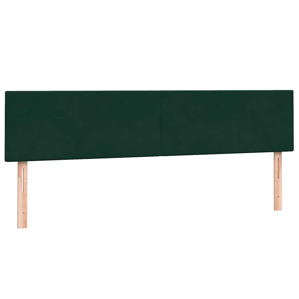 kontinentalseng med madras 180x220 cm fløjl mørkegrøn