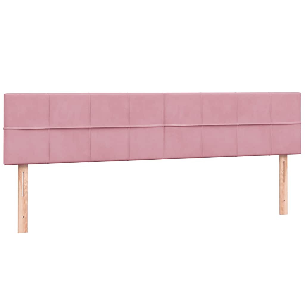 kontinentalseng med madras 180x210 cm fløjl lyserød
