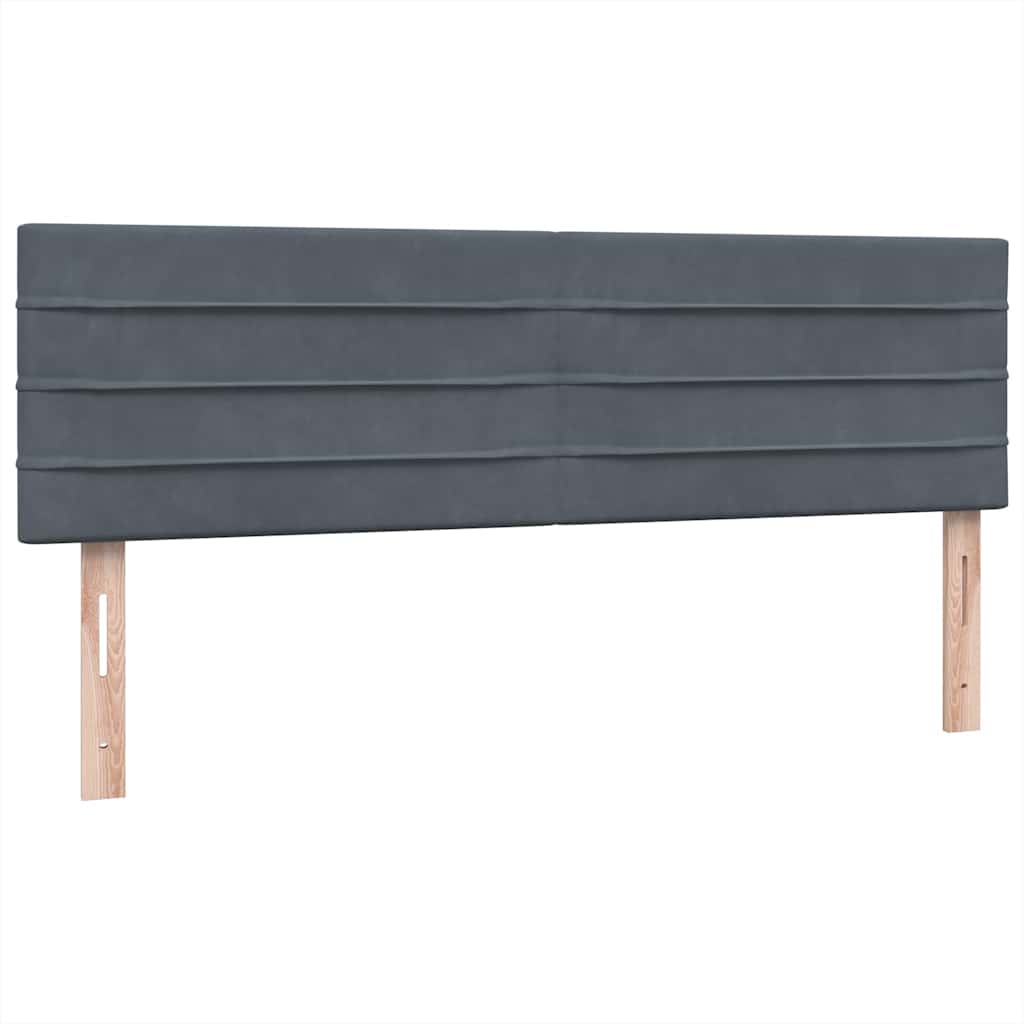 kontinentalseng med madras 160x210 cm fløjl mørkegrå
