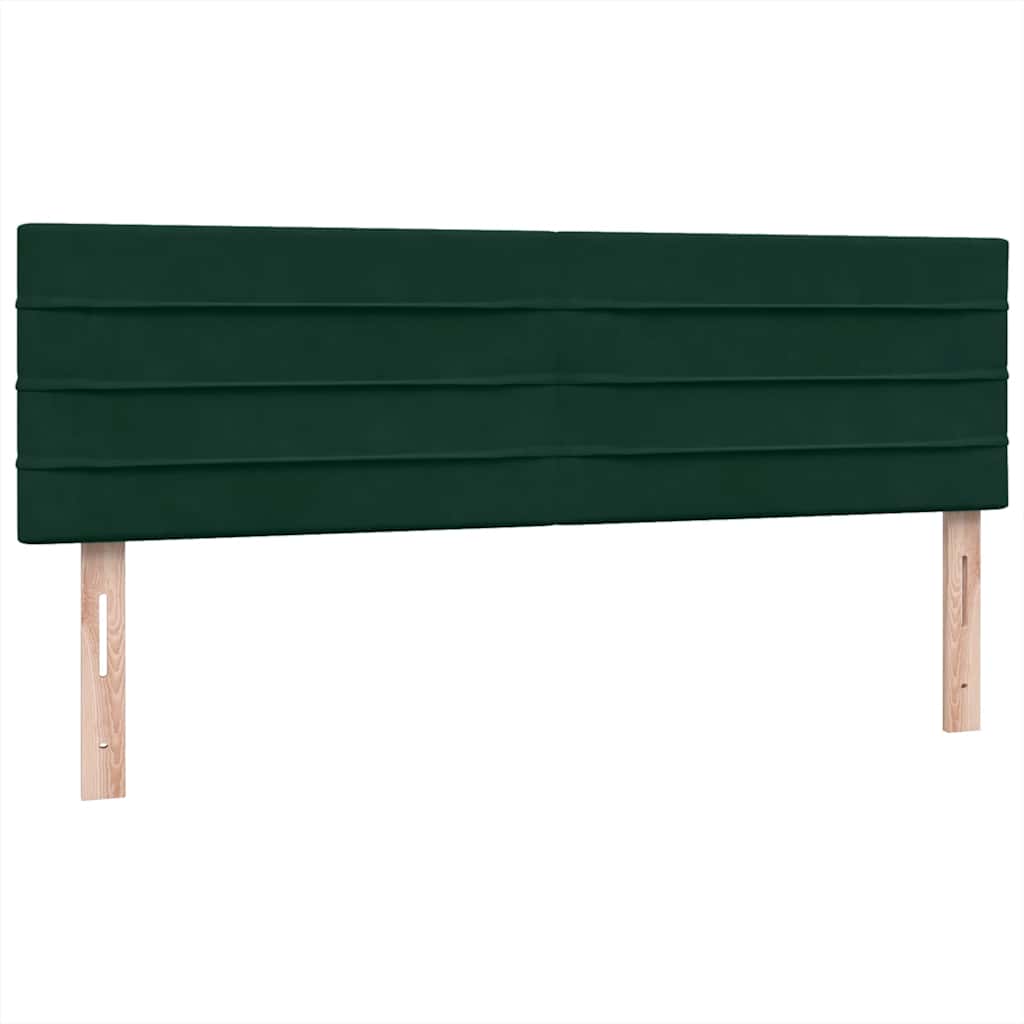 kontinentalseng med madras 160x220 cm fløjl mørkegrøn