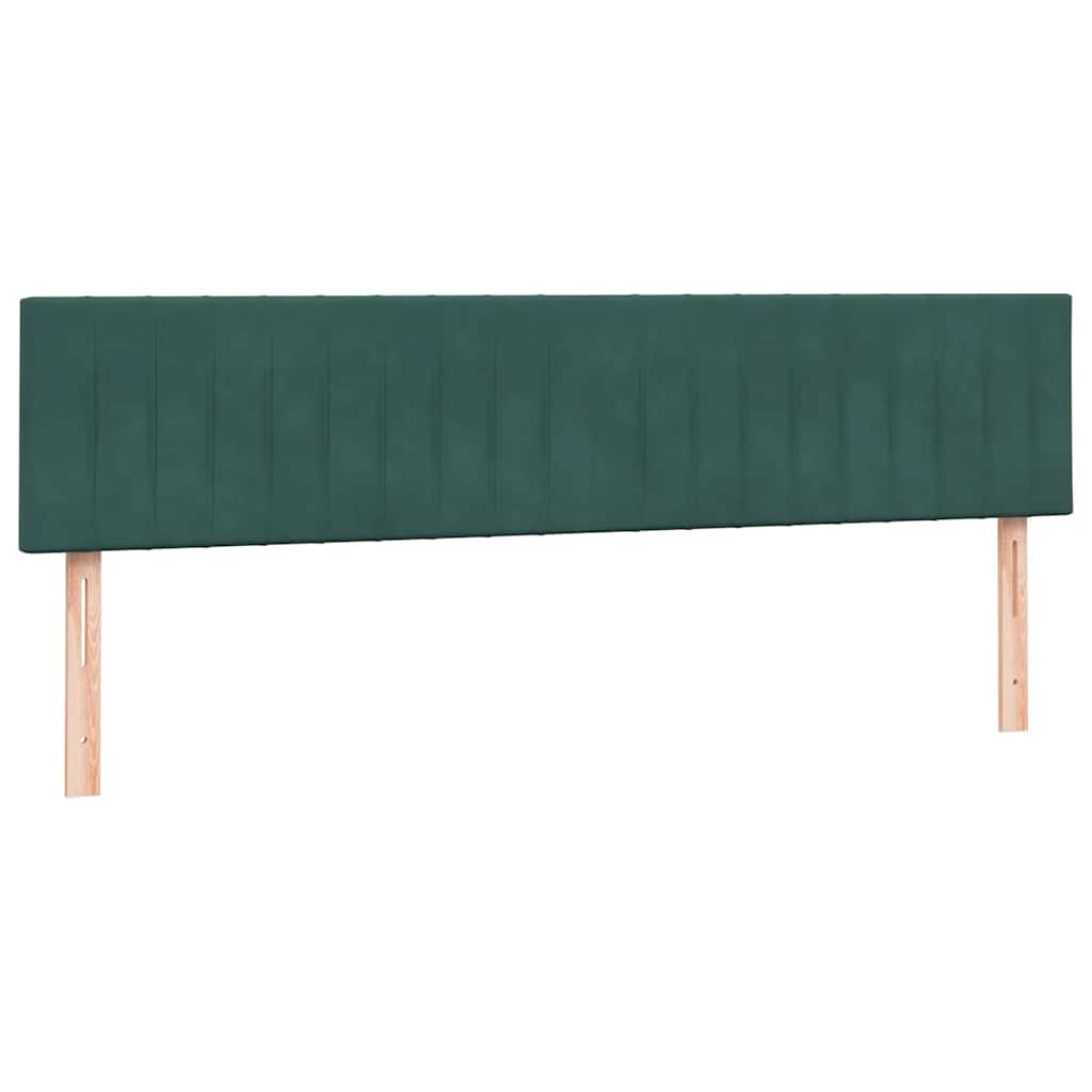 kontinentalseng med madras 180x220 cm fløjl mørkegrøn