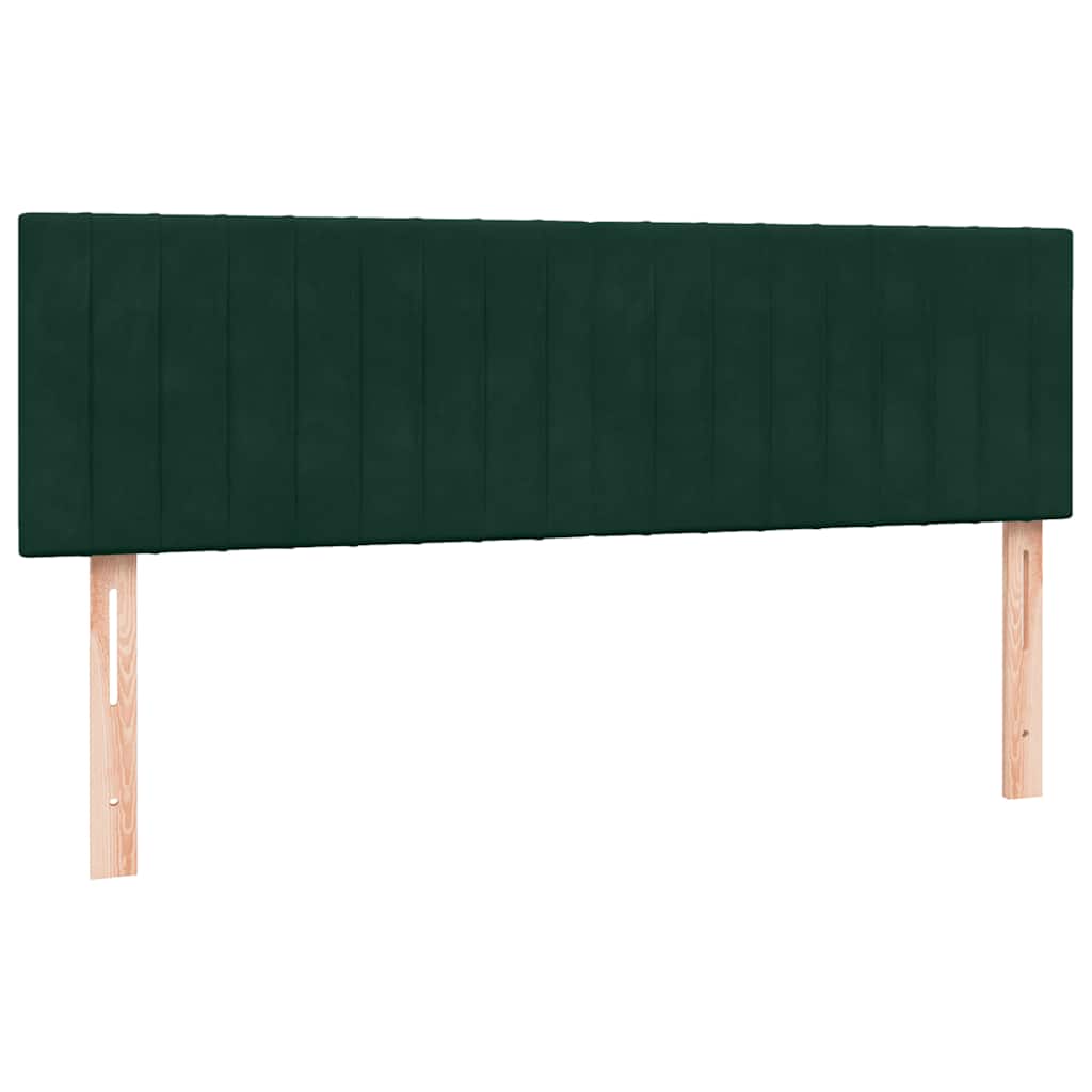kontinentalseng med madras 160x220 cm fløjl mørkegrøn