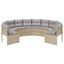 havesofa med hynder rund polyrattan beige