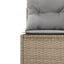 havesofa med hynder rund polyrattan beige