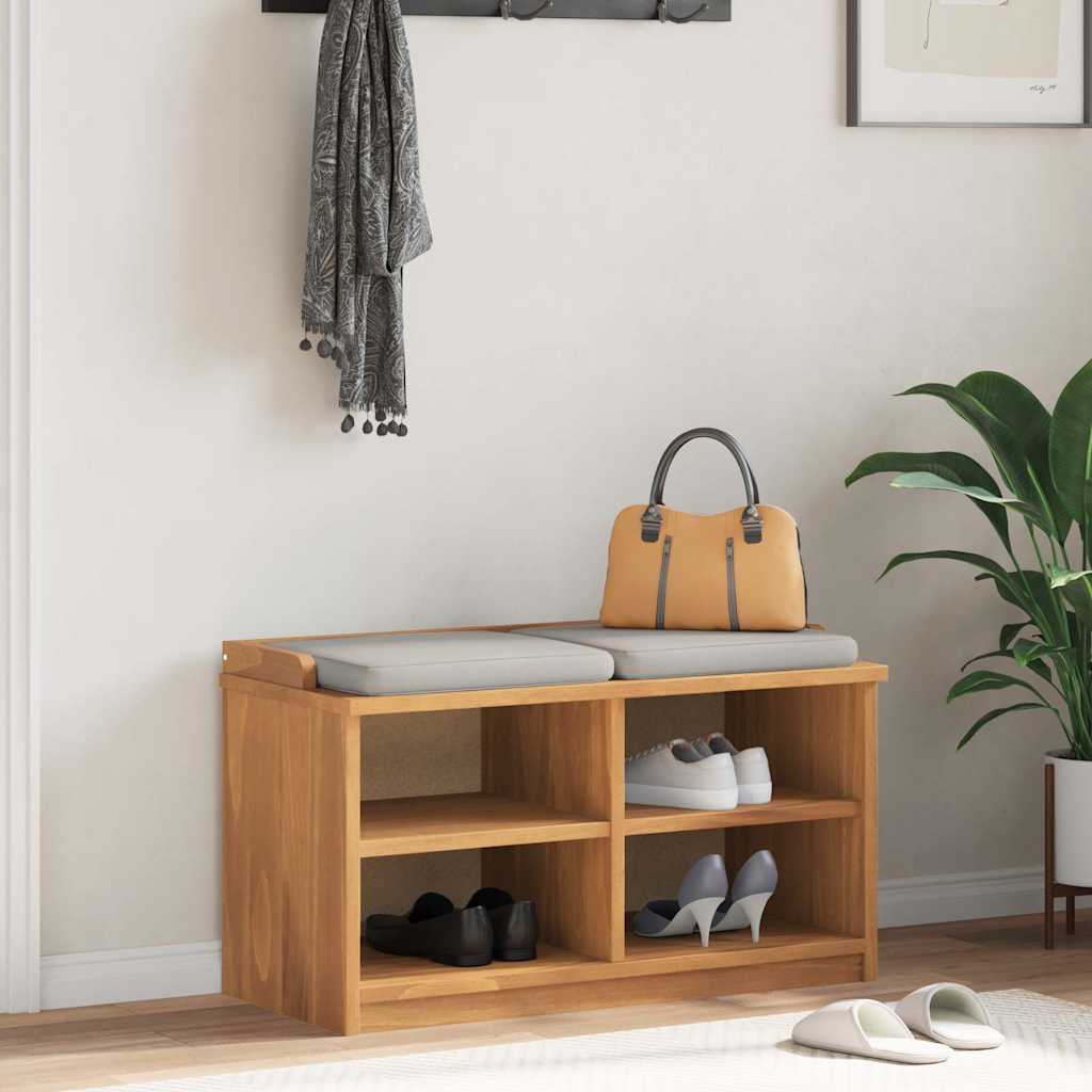 entrébænk SANDNES 87x40x50 cm massivt fyrretræ