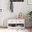 entrébænk SANDNES 87x40x50 cm massivt fyrretræ hvid