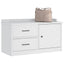 entrébænk SANDNES 87x40x50 cm massivt fyrretræ hvid