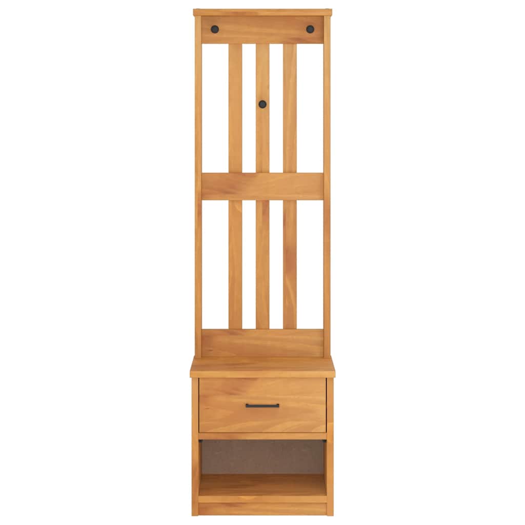 Hall træ SANDNES 45x40x159,5 cm massivt fyrretræ
