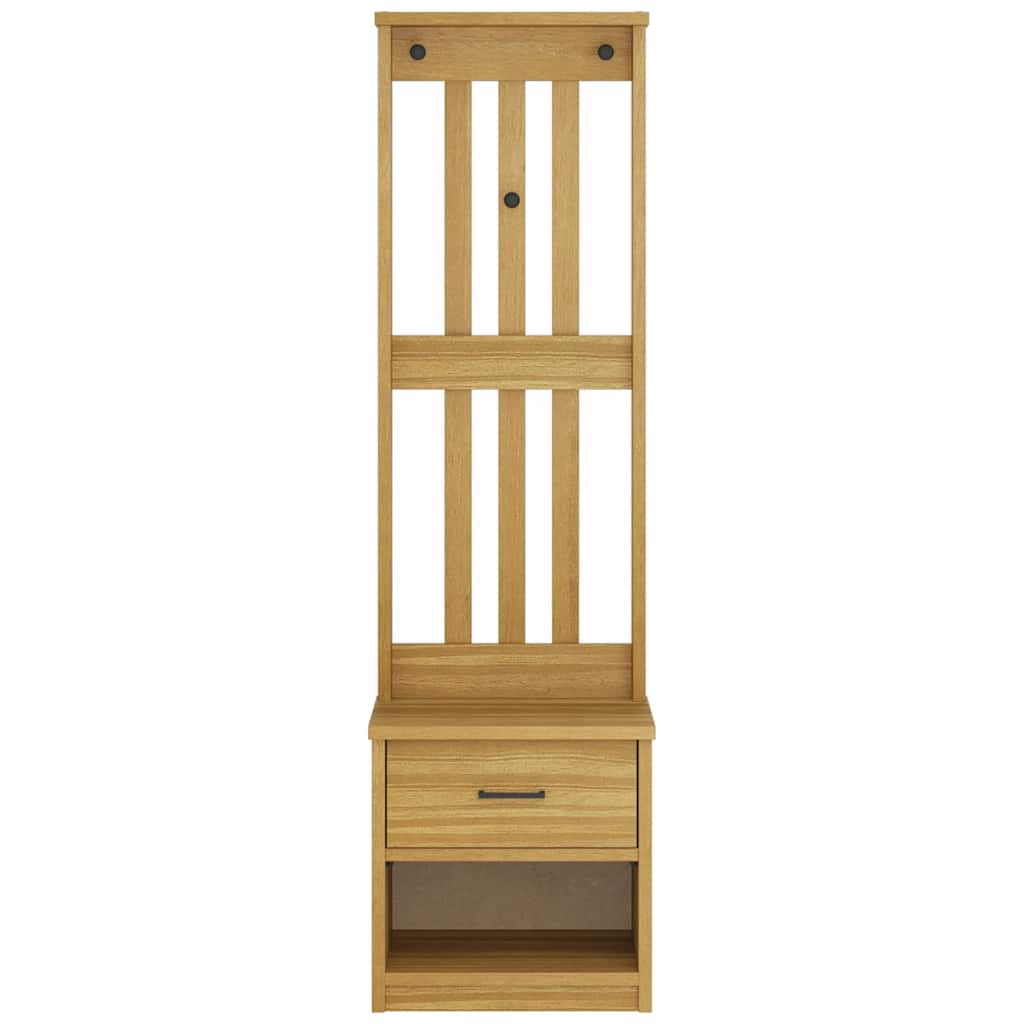 Hall træ SANDNES 45x40x159,5 cm massivt fyrretræ
