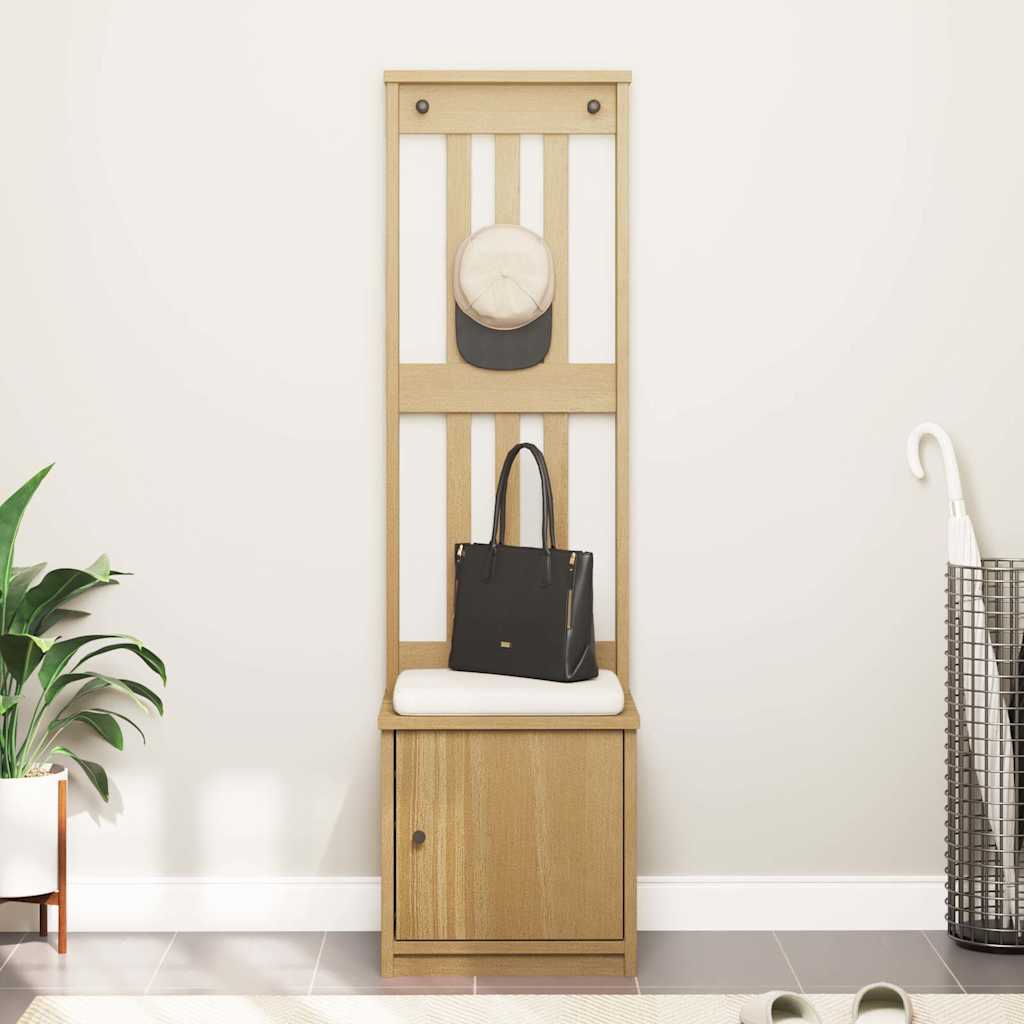Hall træ SANDNES 45x40x159,5 cm massivt fyrretræ