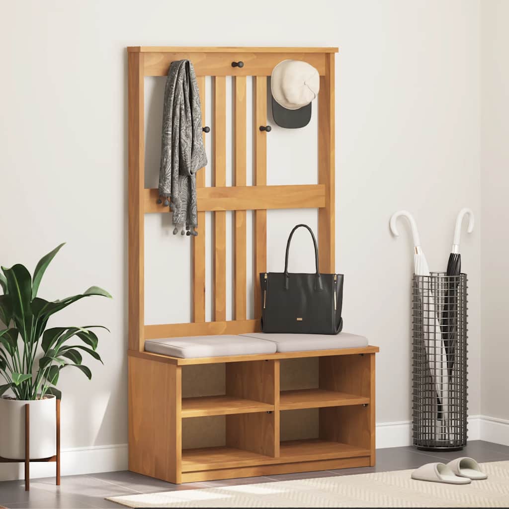 Hall træ SANDNES 87x40x159,5 cm massivt fyrretræ
