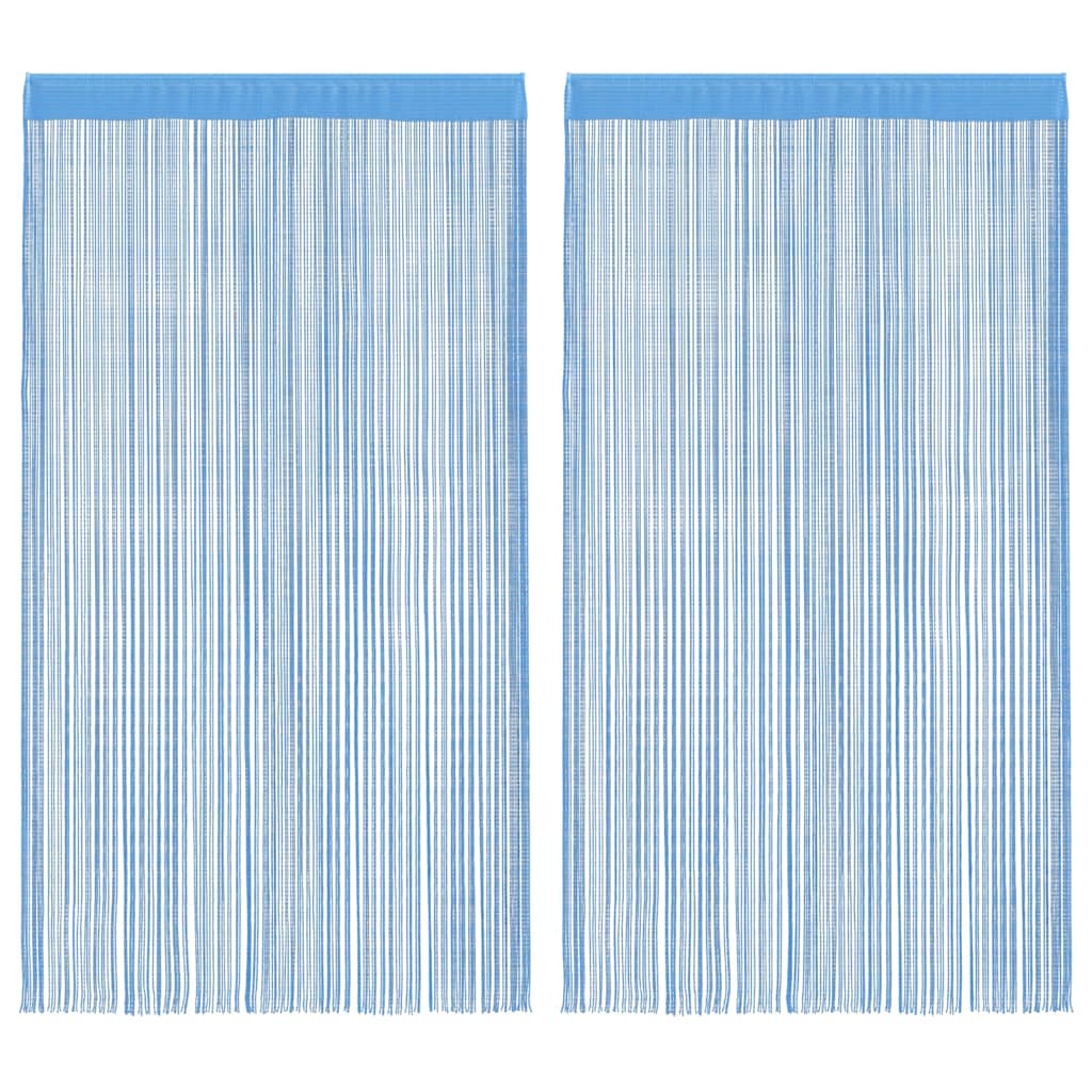 trådgardiner 2 stk. 140x250 cm lyseblå