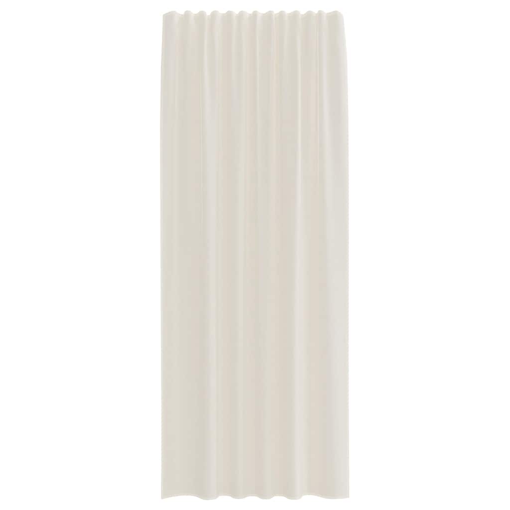 voile-gardiner med stanglommer 2 stk. cremefarvet
