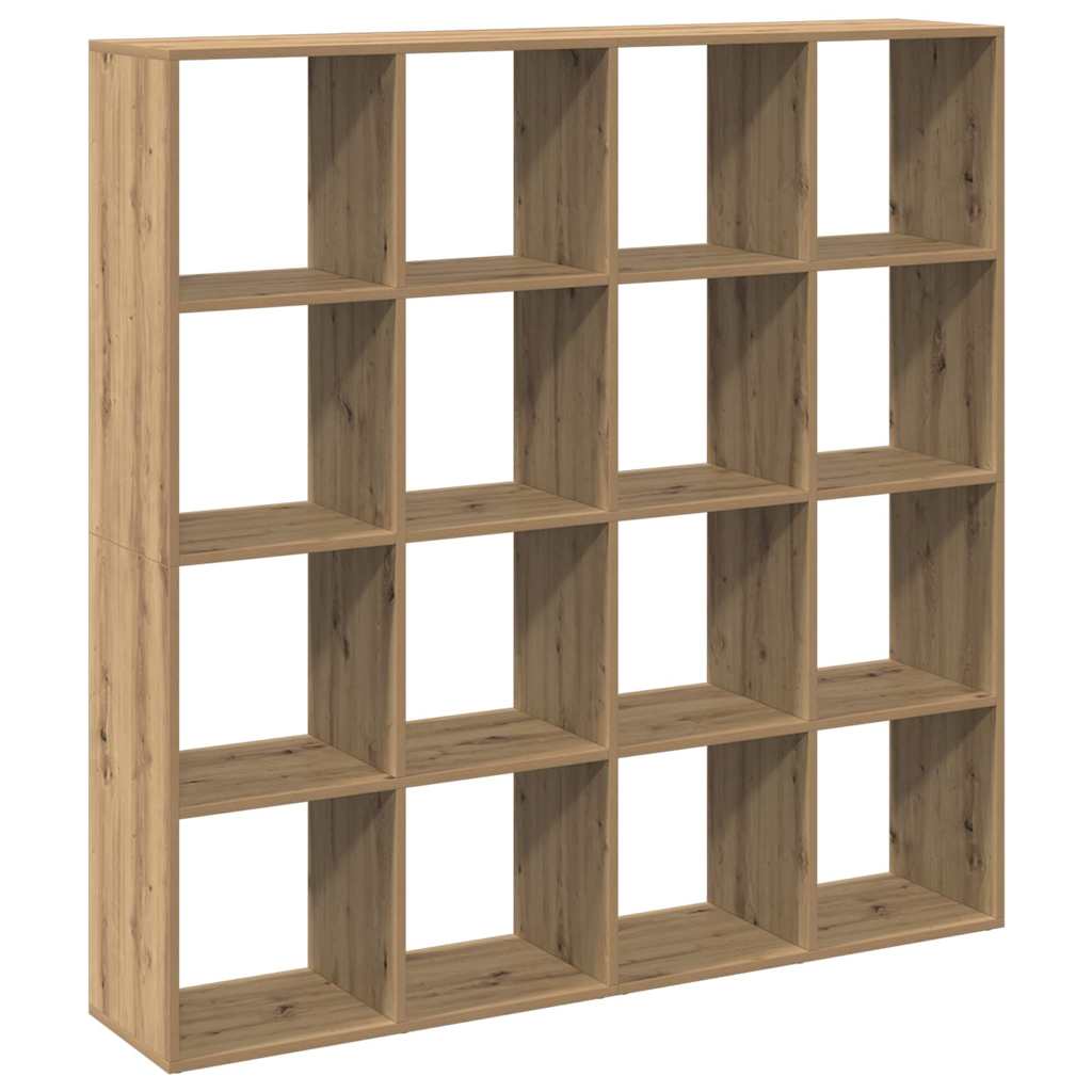bogskab 137,5x29x137,5 cm konstrueret træ egetræslook