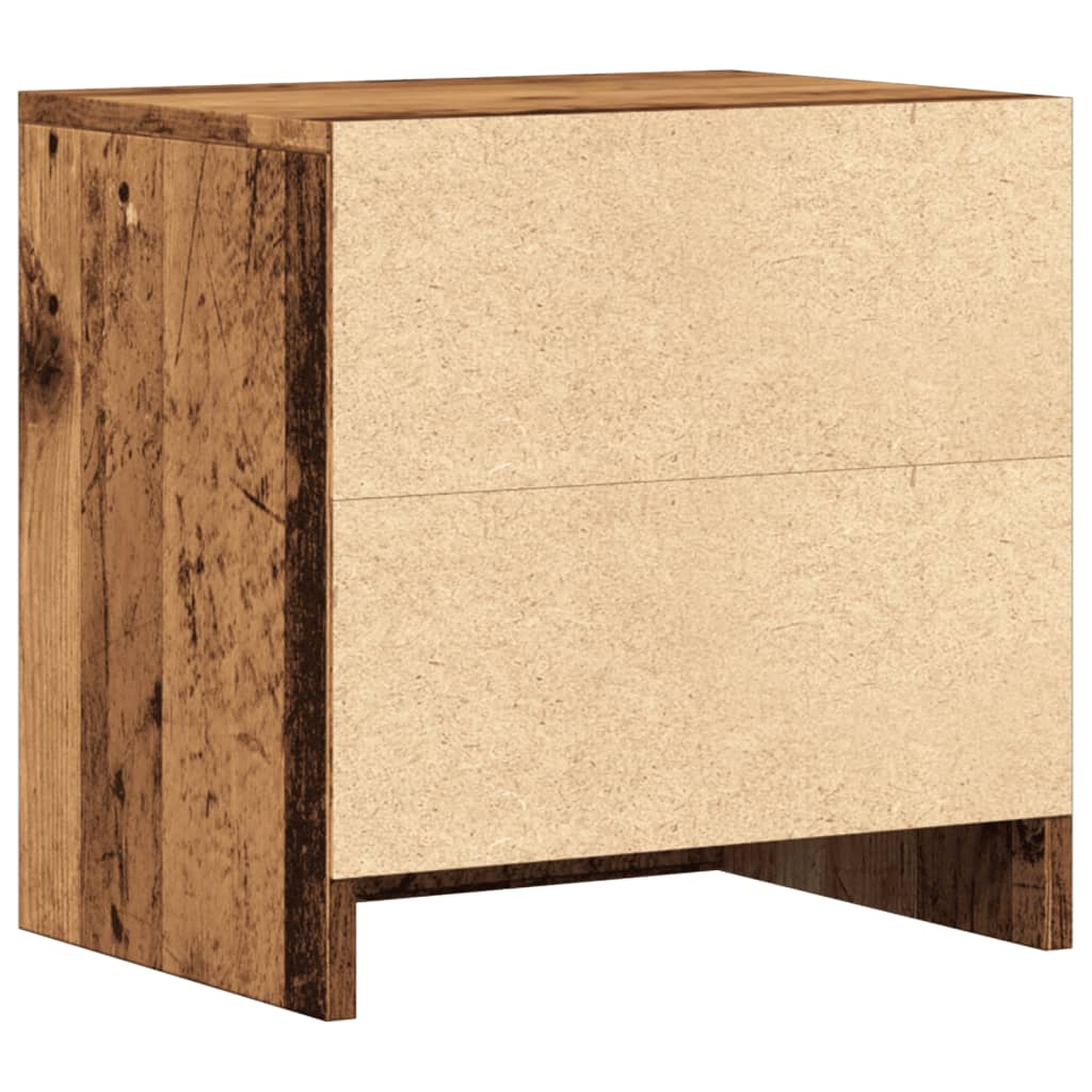 sengebord 40x30x40 cm konstrueret træ gammelt trælook
